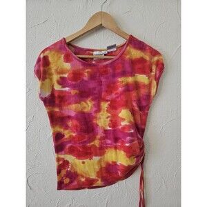 Vintage 90s Sun Streak Bright Shirt Womans Small
